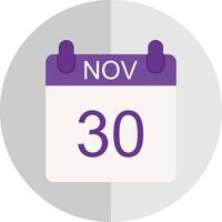 November Flat Scale Icon Design vector