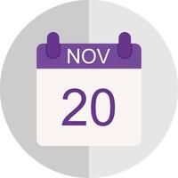 November Flat Scale Icon Design vector