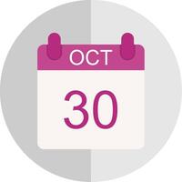 October Flat Scale Icon Design vector