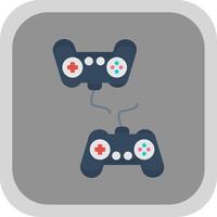 Player Versus Player Flat round corner Icon Design vector