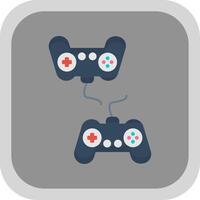 Player Versus Player Flat round corner Icon Design vector