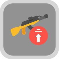 Weapon Flat round corner Icon Design vector