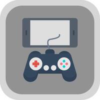 Mobile Game Flat round corner Icon Design vector