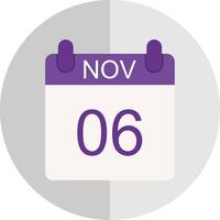 November Flat Scale Icon Design vector