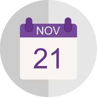 November Flat Scale Icon Design vector