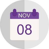 November Flat Scale Icon Design vector