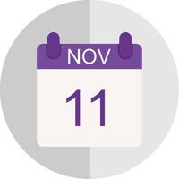 November Flat Scale Icon Design vector