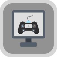 Gaming Flat round corner Icon Design vector