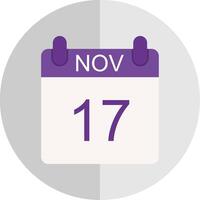 November Flat Scale Icon Design vector