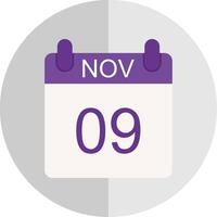 November Flat Scale Icon Design vector