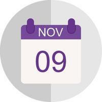 November Flat Scale Icon Design vector