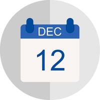 December Flat Scale Icon Design vector