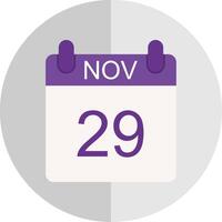 November Flat Scale Icon Design vector