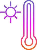 Thermometer Line Gradient Icon Design vector