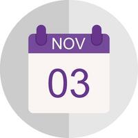 November Flat Scale Icon Design vector