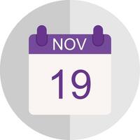 November Flat Scale Icon Design vector