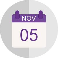 November Flat Scale Icon Design vector