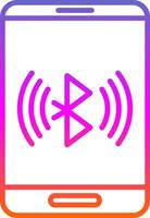 Bluetooth Line Gradient Icon Design vector