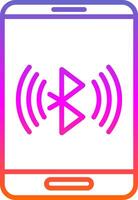 Bluetooth Line Gradient Icon Design vector