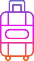 Suitcase Line Gradient Icon Design vector