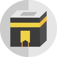 kaaba plano escala icono diseño vector