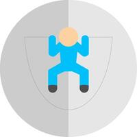 Skipping Flat Scale Icon Design vector