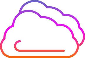 Cloud Line Gradient Icon Design vector