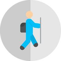 Hiker Flat Scale Icon Design vector