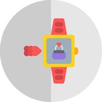 Smart Watch Flat Scale Icon Design vector