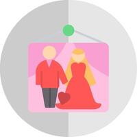Wedding Photos Flat Scale Icon Design vector