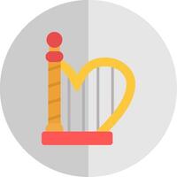 Harp Flat Scale Icon Design vector