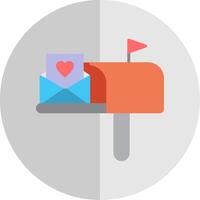 Mailbox Flat Scale Icon Design vector