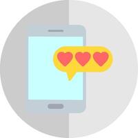 Love Message Flat Scale Icon Design vector