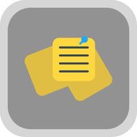 Sticky Notes Flat round corner Icon Design vector