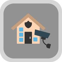 House Flat round corner Icon Design vector