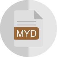 MYD File Format Flat Scale Icon Design vector
