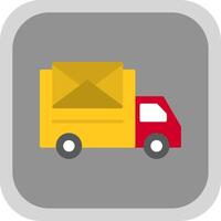 Postal Delivery Flat round corner Icon Design vector