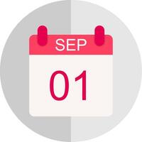 September Flat Scale Icon Design vector