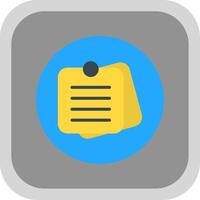 Sticky Notes Flat round corner Icon Design vector