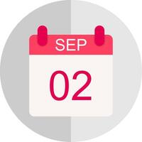 September Flat Scale Icon Design vector