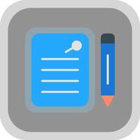 Notepad Flat round corner Icon Design vector