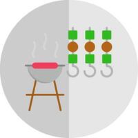 Bbq Flat Scale Icon Design vector