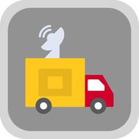 Van Flat round corner Icon Design vector