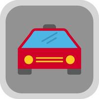 Car Flat round corner Icon Design vector