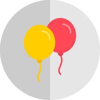 Balloons Flat Scale Icon Design vector