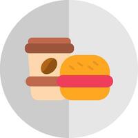 Burger Flat Scale Icon Design vector