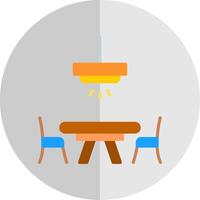 cena mesa plano escala icono diseño vector