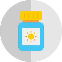 Sun Block Flat Scale Icon Design vector