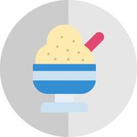 Ice Cream Flat Scale Icon Design vector