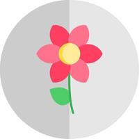 flor plano escala icono diseño vector